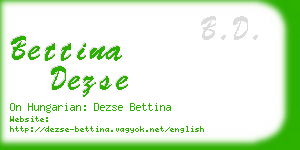 bettina dezse business card
